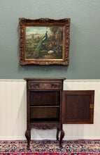 Load image into Gallery viewer, Antique French Louis XV Nightstand Cabinet Storage Drawer Oak 2 of 2 1920s