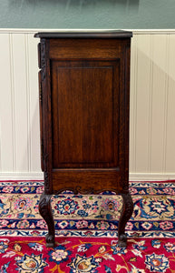 Antique French Louis XV Nightstand Cabinet Storage Drawer Oak 2 of 2 1920s
