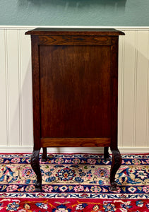Antique French Louis XV Nightstand Cabinet Storage Drawer Oak 2 of 2 1920s