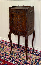 Load image into Gallery viewer, Antique French Louis XV Music Cabinet Side Table Drawer Carved Rosewood