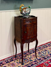 Load image into Gallery viewer, Antique French Louis XV Music Cabinet Side Table Drawer Carved Rosewood
