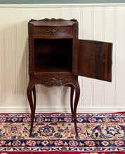 Load image into Gallery viewer, Antique French Louis XV Music Cabinet Side Table Drawer Carved Rosewood