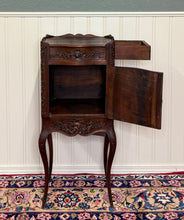 Load image into Gallery viewer, Antique French Louis XV Music Cabinet Side Table Drawer Carved Rosewood