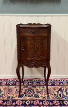 Load image into Gallery viewer, Antique French Louis XV Music Cabinet Side Table Drawer Carved Rosewood