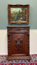 Load image into Gallery viewer, Antique French Jam Cabinet Cupboard Bookcase Storage Drawer Carved Oak 19th C