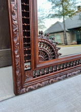 Load image into Gallery viewer, Antique French Breton Mirror Over Mantel Mirror Rectangular Oak Large 19th C