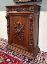 Load image into Gallery viewer, Antique French Jam Cabinet Cupboard Bookcase Storage Drawer Carved Oak 19th C
