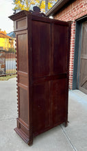 Load image into Gallery viewer, Antique French Bookcase Cabinet Display Barley Twist Scholars Carved Oak 19th C