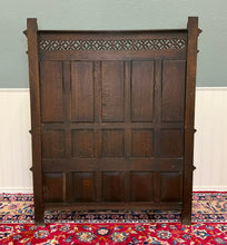 Load image into Gallery viewer, Antique French Gothic Bench Settee Oak Arches Linen Fold Lift Top Seat c. 1900