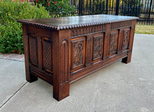 Load image into Gallery viewer, Antique French Blanket Box Chest Trunk Coffee Table Storage Chest Coffer Oak