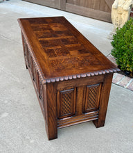 Load image into Gallery viewer, Antique French Blanket Box Chest Trunk Coffee Table Storage Chest Coffer Oak