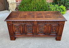 Load image into Gallery viewer, Antique French Blanket Box Chest Trunk Coffee Table Storage Chest Coffer Oak