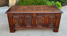 Load image into Gallery viewer, Antique French Blanket Box Chest Trunk Coffee Table Storage Chest Coffer Oak