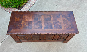 Antique French Blanket Box Chest Trunk Coffee Table Storage Chest Coffer Oak