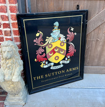 Load image into Gallery viewer, Vintage English Pub Sign Metal Double Sided Sutton Arms Traditional Free House
