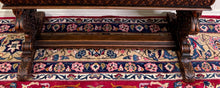 Load image into Gallery viewer, Antique French Coffee Table Bench Window Seat Marble Top Oak Renaissance Revival