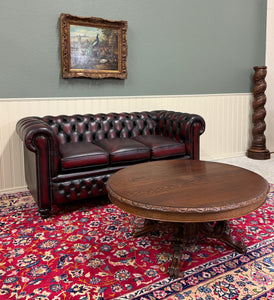 Antique French Black Forest Hunt Coffee Table OVAL Carved Griffins Oak 19th C