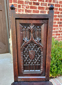 Antique French Set of 8 Chairs Gothic Revival Carved Oak 19th C