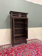 Load image into Gallery viewer, Antique French Breton Armoire Wardrobe Linen Cabinet Barley Twist Chestnut 19C