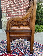 Load image into Gallery viewer, Antique French PAIR Bishops Throne Alter Chairs Gothic Revival Oak 19thC