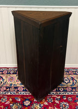 Load image into Gallery viewer, Antique English Corner Cabinet Carved Oak Hanging Wall Cabinet Storage c.1920s