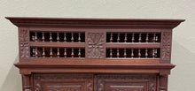 Load image into Gallery viewer, Antique French Breton Armoire Wardrobe Linen Cabinet Barley Twist Chestnut 19C