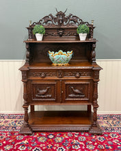 Load image into Gallery viewer, Antique French Renaissance Revival Hunt Buffet Server Sideboard Dark Oak 19C