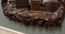 Load image into Gallery viewer, Antique French Rococo Mirror Framed Hanging Wall Mirror Rectangular Carved Oak