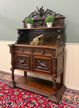Load image into Gallery viewer, Antique French Renaissance Revival Hunt Buffet Server Sideboard Dark Oak 19C