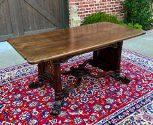 Load image into Gallery viewer, Antique French Table Dining Breakfast Table Writing Desk Carved Oak SUPERB