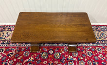 Load image into Gallery viewer, Antique French Farmhouse Coffee Table Bench Baluster Pedestal Oak c.1930s