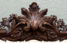 Load image into Gallery viewer, Antique French Rococo Mirror Framed Hanging Wall Mirror Rectangular Carved Oak