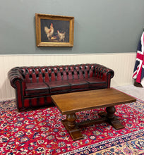 Load image into Gallery viewer, Antique French Farmhouse Coffee Table Bench Baluster Pedestal Oak c.1930s