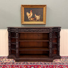 Load image into Gallery viewer, Antique French Renaissance Revival Style Carved Bookcase Bookshelf Oak c.1890s