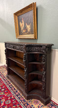 Load image into Gallery viewer, Antique French Renaissance Revival Style Carved Bookcase Bookshelf Oak c.1890s