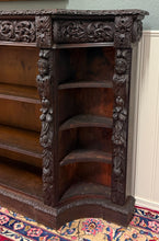 Load image into Gallery viewer, Antique French Renaissance Revival Style Carved Bookcase Bookshelf Oak c.1890s