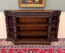 Load image into Gallery viewer, Antique French Renaissance Revival Style Carved Bookcase Bookshelf Oak c.1890s