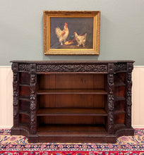 Load image into Gallery viewer, Antique French Renaissance Revival Style Carved Bookcase Bookshelf Oak c.1890s