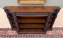 Load image into Gallery viewer, Antique French Renaissance Revival Style Carved Bookcase Bookshelf Oak c.1890s