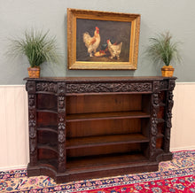 Load image into Gallery viewer, Antique French Renaissance Revival Style Carved Bookcase Bookshelf Oak c.1890s