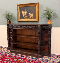 Load image into Gallery viewer, Antique French Renaissance Revival Style Carved Bookcase Bookshelf Oak c.1890s
