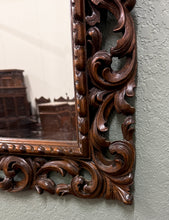 Load image into Gallery viewer, Antique French Mirror Framed Beveled LARGE Rectangular Oak Renaissance c. 1900