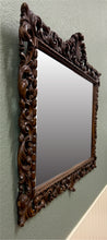 Load image into Gallery viewer, Antique French Mirror Framed Beveled LARGE Rectangular Oak Renaissance c. 1900