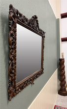 Load image into Gallery viewer, Antique French Mirror Framed Beveled LARGE Rectangular Oak Renaissance c. 1900