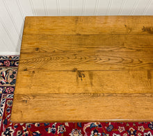 Load image into Gallery viewer, Antique French Country Farm Dining Table Farmhouse Trestle Base Honey Oak 1930s