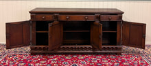 Load image into Gallery viewer, Antique English Renaissance Style Sideboard Server Entry Buffet Oak c.1930-40s