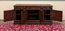 Load image into Gallery viewer, Antique English Renaissance Style Sideboard Server Entry Buffet Oak c.1930-40s