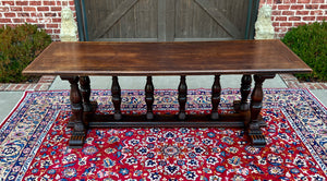 Antique Italian Table Dining Library Conference Table Desk Walnut 98" 19th C