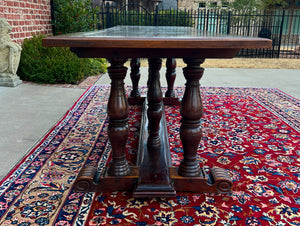 Antique Italian Table Dining Library Conference Table Desk Walnut 98" 19th C