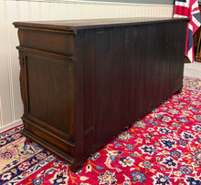 Load image into Gallery viewer, Antique English Renaissance Style Sideboard Server Entry Buffet Oak c.1930-40s